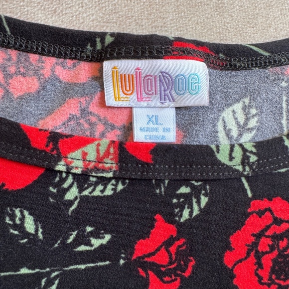 LulaRoe Carly High Low Swing Dress • size large • NWT • Black and Cream - Picture 3 of 7